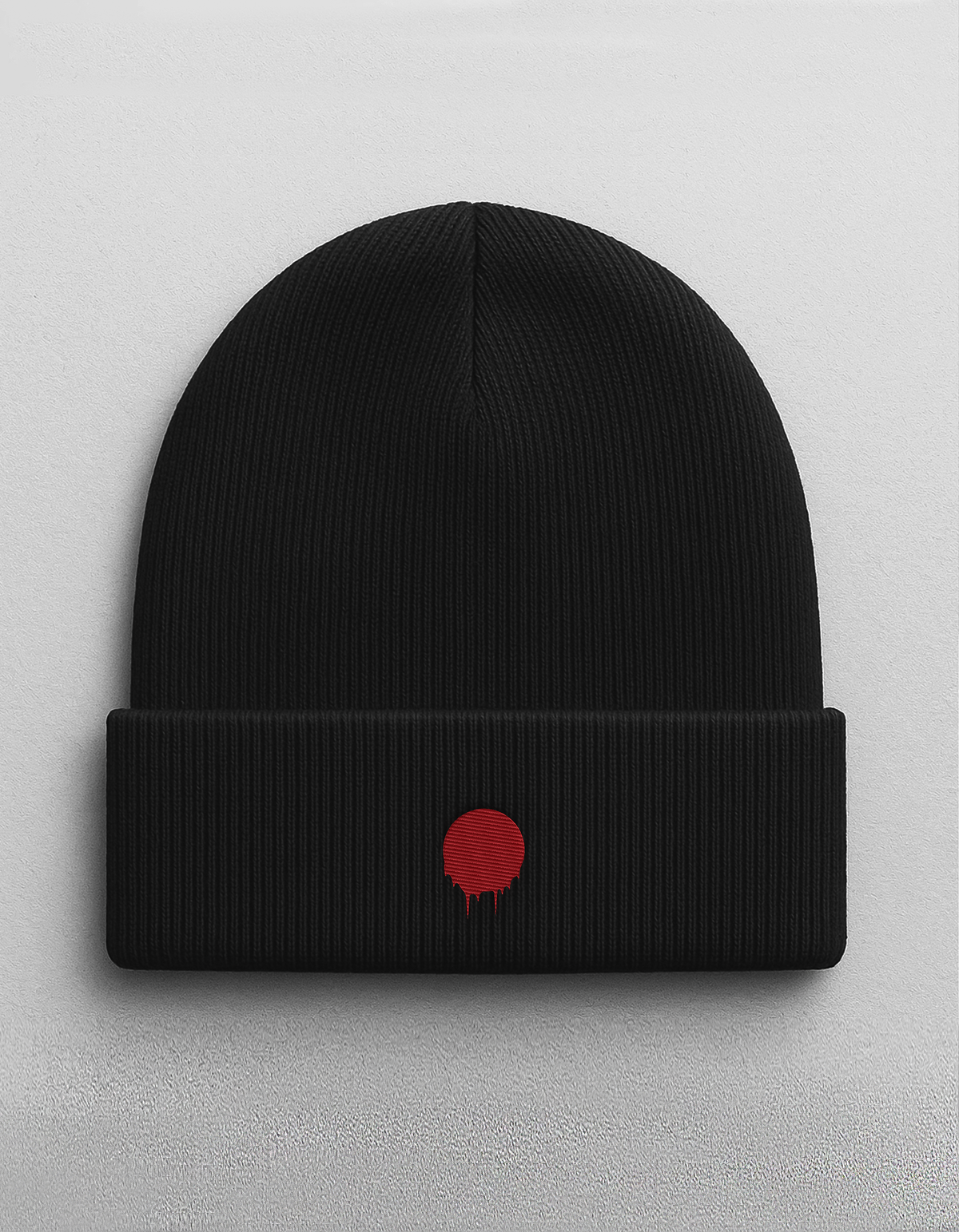 RED DRIP BEANIE