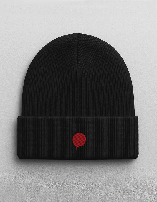 RED DRIP BEANIE