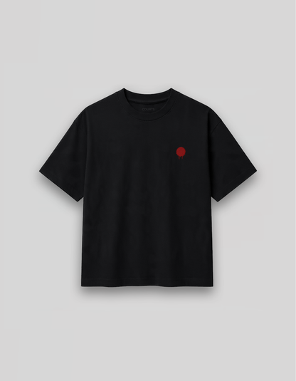 RED DRIP T-SHIRT-SIGNATURE BLACK